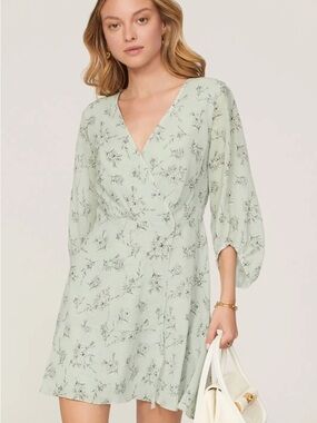 Club Monaco Womens Pitched Sleeve Floral Dress- Size 0